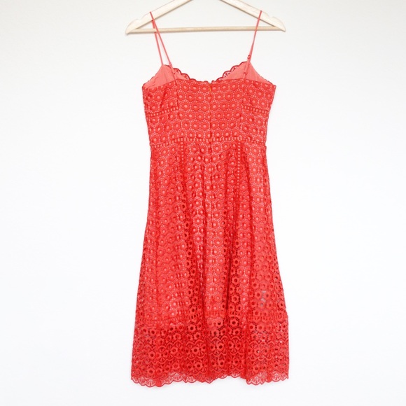J Crew daisy lace dress in CORAL. NWOT size 0 - Picture 2 of 4